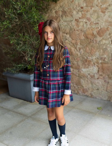 Vestido Tartan kids chocolate