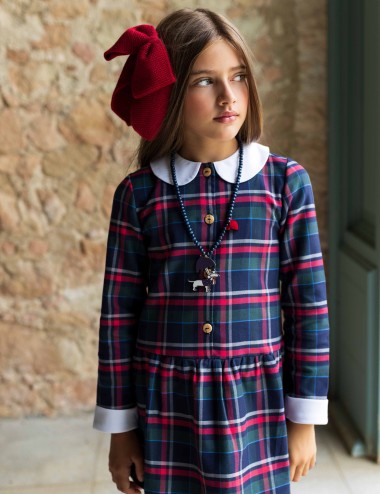 Vestido Tartan kids chocolate